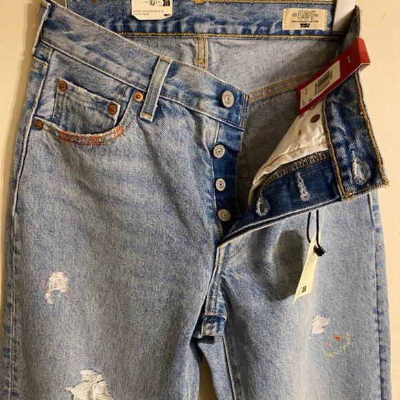LEVI'S: Vintage 501 90's (150th) Anniversary Edition Jeans (Size: 24x32) NWT - Picture 6 of 13